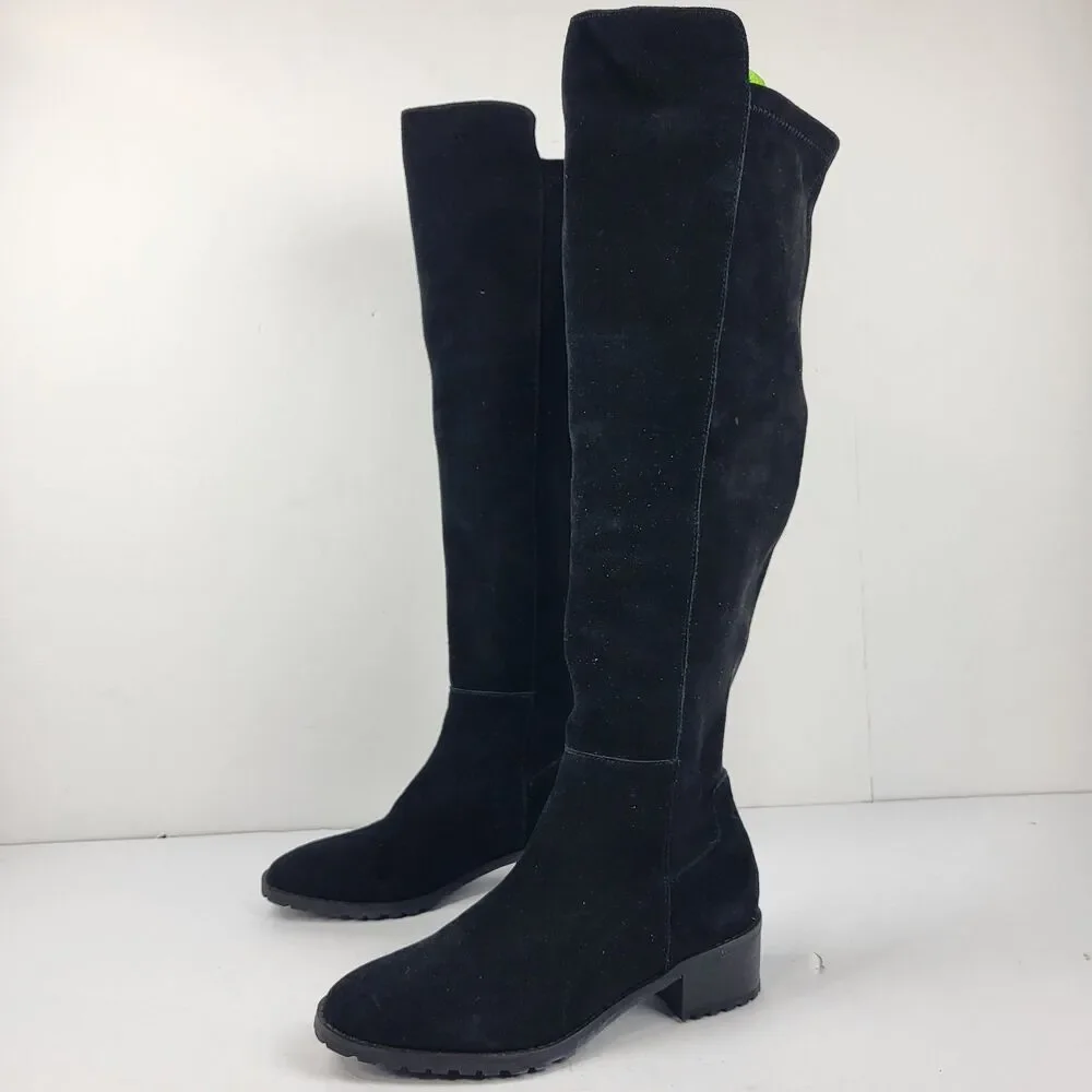 Blondo Starla Waterproof Black Suede Over The Knee Boots Size 7.5M